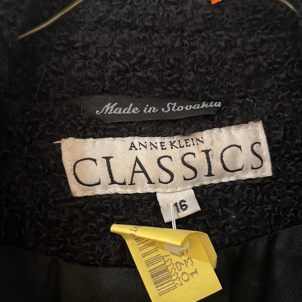 Anne Klein Classic Black Trench Coat - Picture 2 of 4